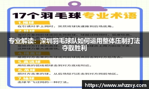 专业解读：深圳羽毛球队如何运用整体压制打法夺取胜利
