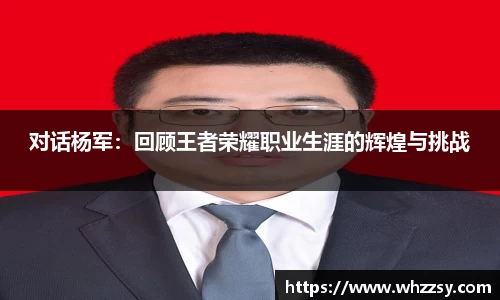 对话杨军：回顾王者荣耀职业生涯的辉煌与挑战