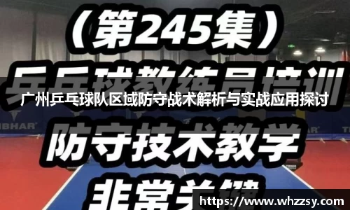 广州乒乓球队区域防守战术解析与实战应用探讨