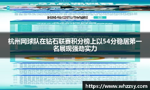 杭州网球队在钻石联赛积分榜上以54分稳居第一名展现强劲实力