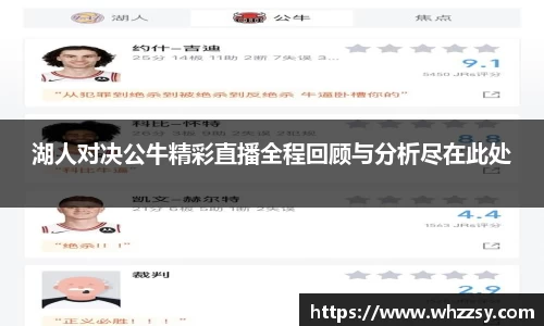 湖人对决公牛精彩直播全程回顾与分析尽在此处